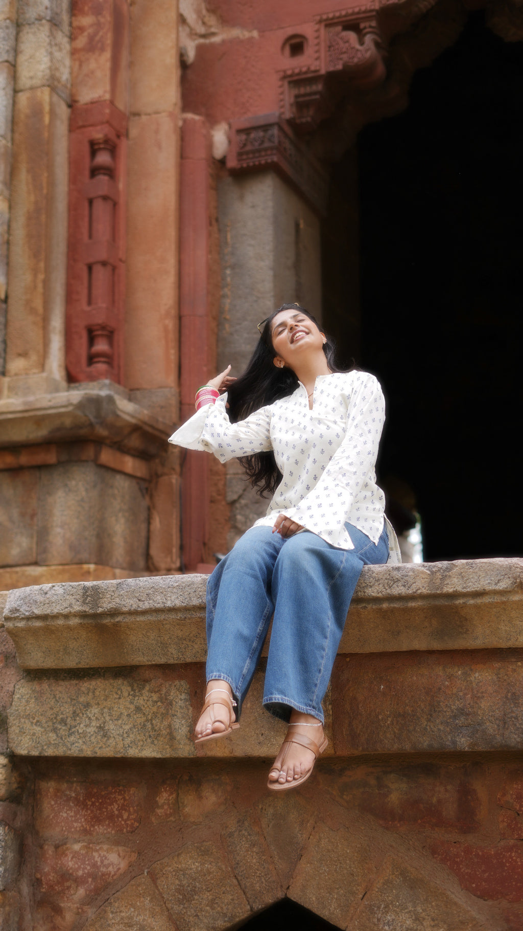Muskan | Bell Sleeve Mul Mul Cotton Kurta