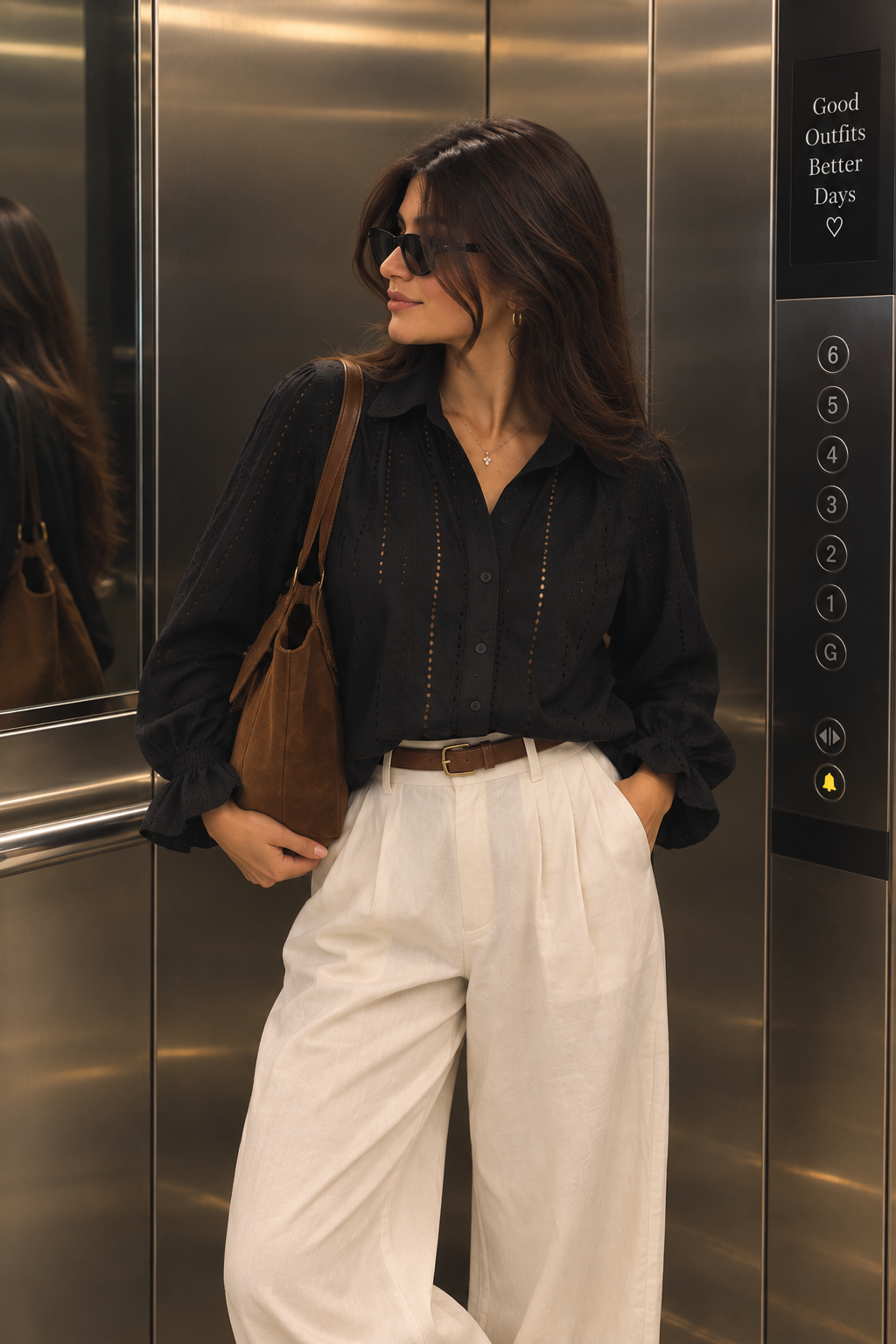 ISHIKA |Black Puff Sleeve Shirt