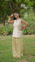 Sleeveless Cotton Kurta Set