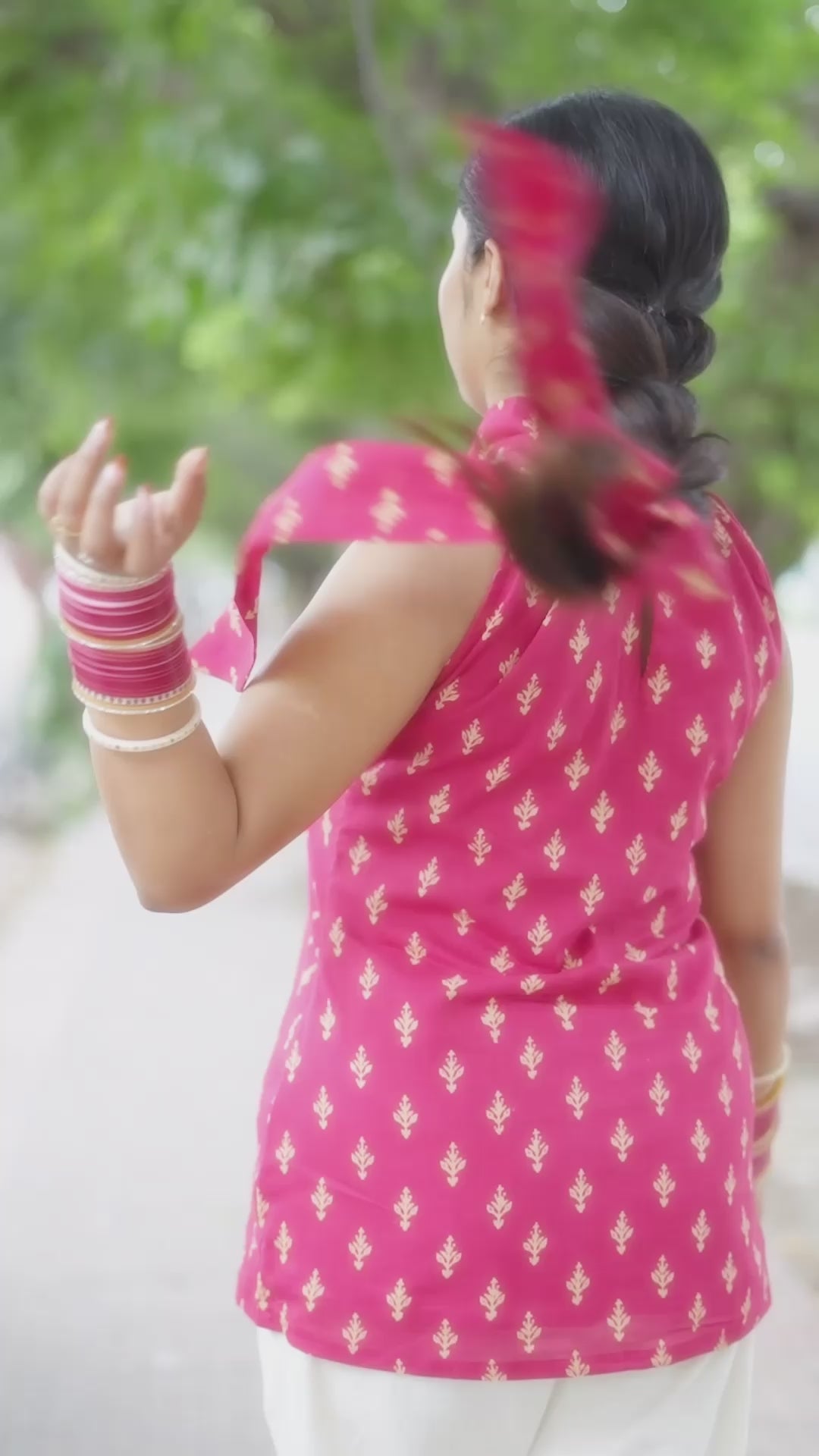 Nupur | Halter Neck Mul Mul Cotton Kurta